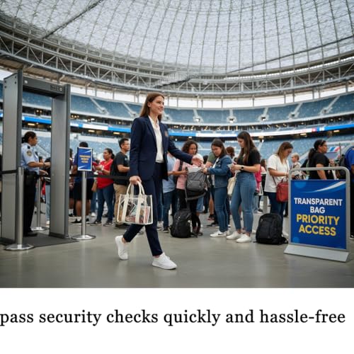 Image of LOXOMU Clear Tote Bag Stadium Approved Crossbody Clear Bag for Stadium Events Plastic Purse Handbag for Women