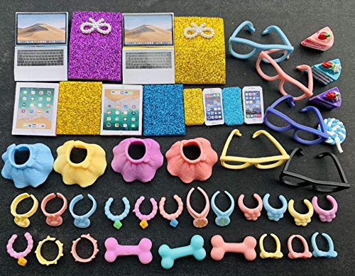 USALPS lps Rare Figures lps Short Hair Cat Collie Great Dane Dachshund Cocker Spaniel with lps Accessories lps Family Lot Kids Gift (lps Accessories 10pcs Random)