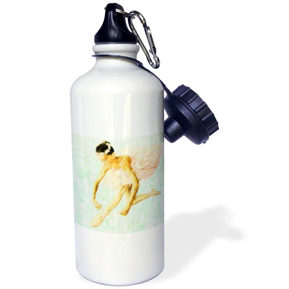 3dRose 21 Oz Stainless Steel Water Bottle - Cute Ballet Pointe Shoes Design, Flip Spout With Straw, White - View #11