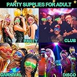 TURNMEON 20 Pack LED Glasses Valentines Day Party Favors,6 Colors Light Up Glasses Glow In The Dark Party Supplies Shutter Shades Glow Sticks Glasses Neon Party Birthday Wedding Concerts Pool Glow Toy - Image 5