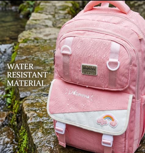 Image of ADSON kawaii Girls Travel School Bag|Backpack Of Large Capacity Aesthetic Stylish Girls Korean Laptop Bag Rucksack for School |College Bags Cute Bookbag for Teens Water Resistance 18 Inches