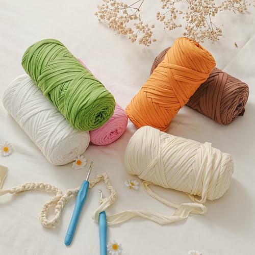 Vincona Hilo de Camiseta Crochet 2x200 g, Hilo para Crochet, Ideal para Bolsos, Cestas, Adornos de pared, Decoración del hogar y Manualidades-Negro tinta 04