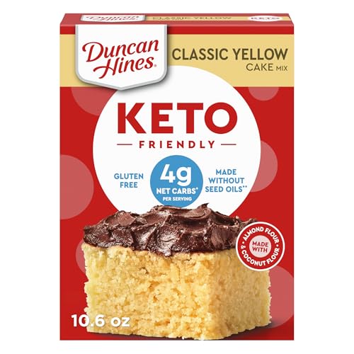 Duncan Hines Keto Friendly Perfectly Moist Classic Yellow Cake Mix, Gluten Free, 10.6 oz.