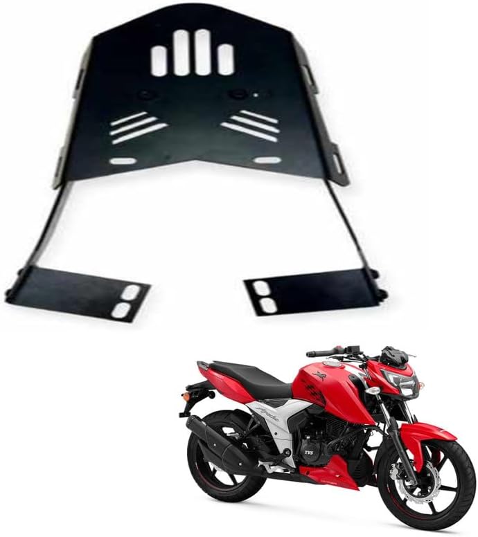 GadiBike Bike Backrack/Back Rest TR-01 Box Base Plate for Luggage Rack/Top Rack Backrest Carrier BlackFor TVS Apache 310 RR