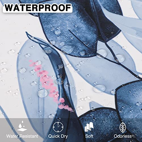 WELTRXE Shower Curtains, Bathroom Shower Curtain with 12 Hooks, Waterproof Polyester Fabric Bathtub Curtain, Weighted Hem - Image 3