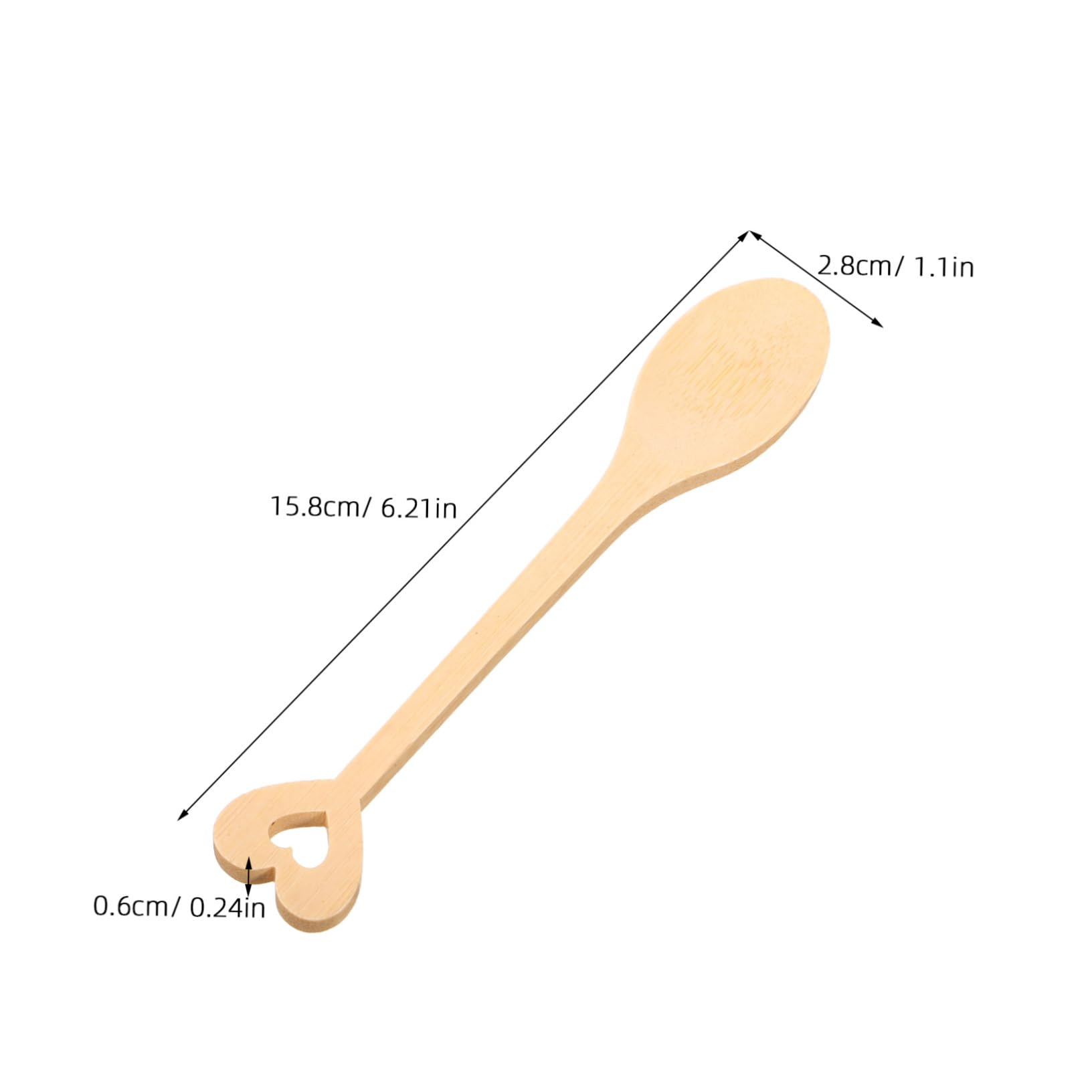 Cabilock 6pcs Heart Shaped Decorative Kitchen Utensils for Mixing Serving and Scooping Condiments Safe for All Ages Lightweight and Versatile