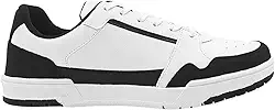 Tênis Masculino Sandrini Casual Branco E Preto Confortável Dia a Dia