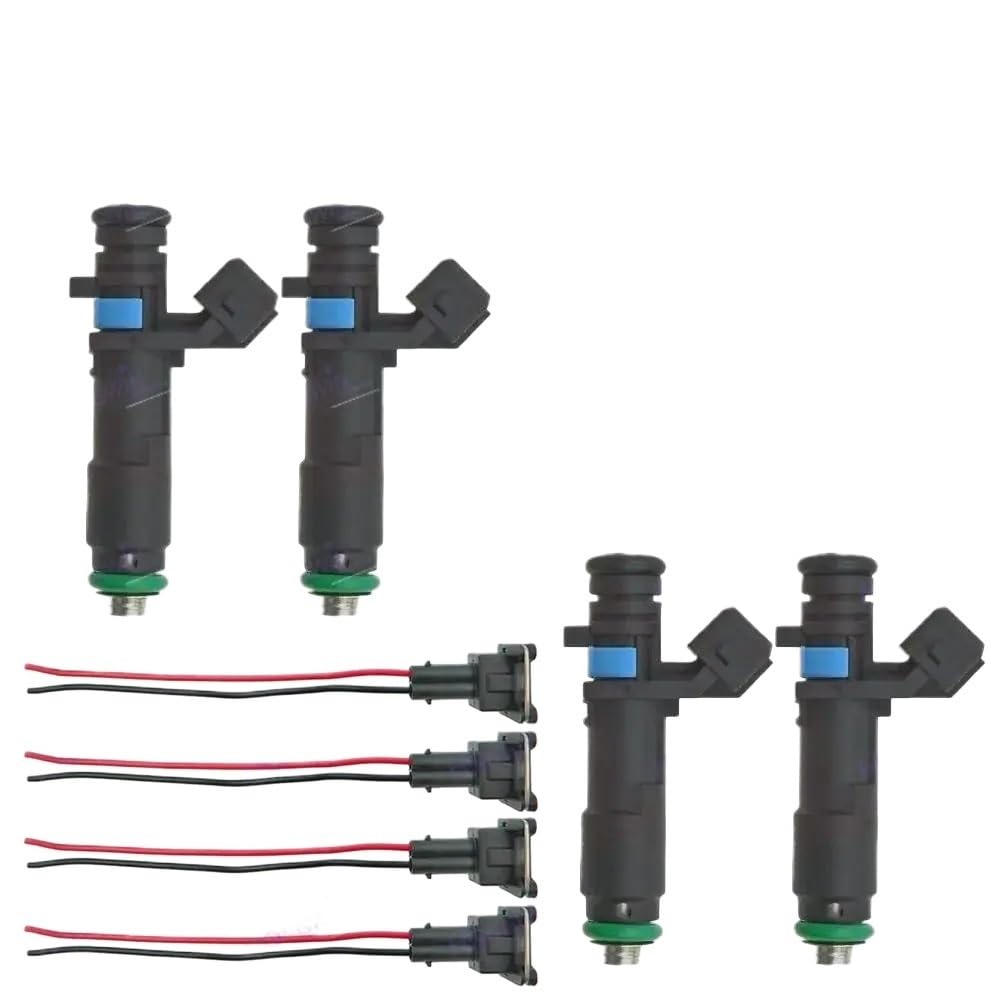 Fuel Injector Nozzle Fit for Chevrolet Sail Aveo Spark 1.0 1.2 1.4 2010-2015 24101262 23899720 4pcs 25186566 Fuel Injector Nozzle