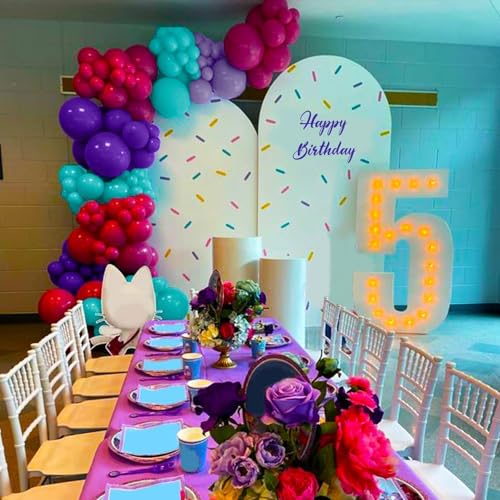 Image of 12 Inch Pink Teal Blue Purple Balloons for Girls Baby Shower Birthday Wedding Party Decoration