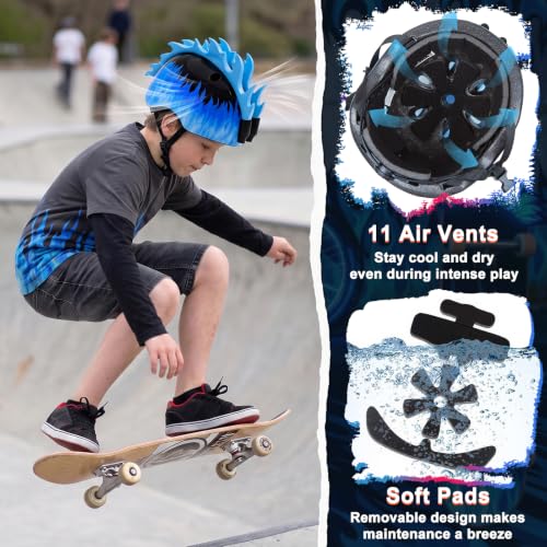 Image of Toddler Bike Helmet with LED Lights for Boys 2-12 Years