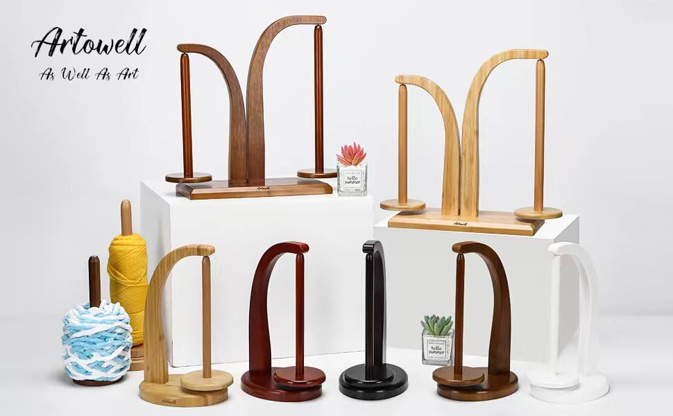 Image of ARTOWELL Yarn Holder Replacement Spindles, Compatible Accessory for ARTOWELL Yarn Holder Asin:B0CQGKM9GQ (1-Pack, Ebony-Colored Finish)