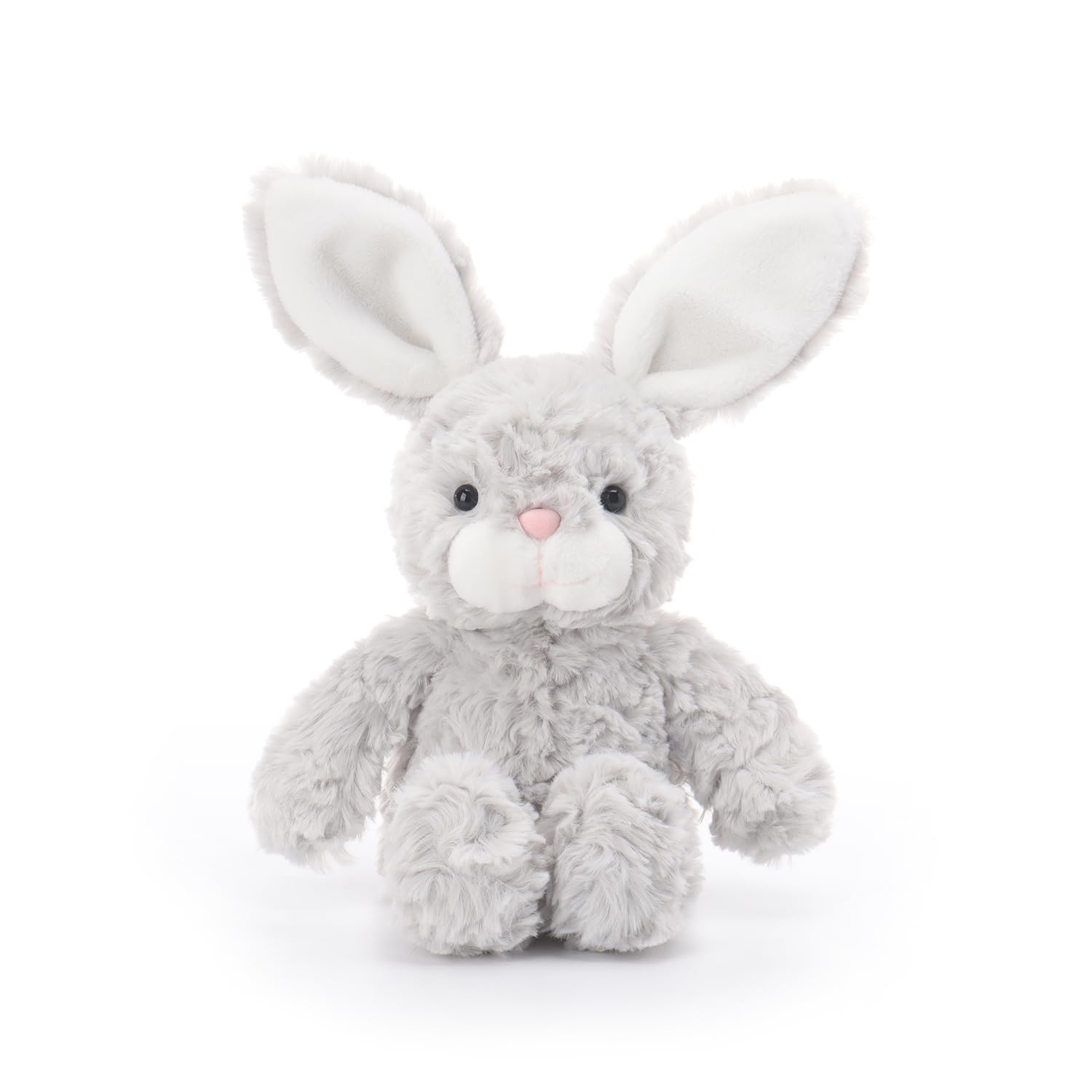 Apricot Lamb Grey Soft Bunny Rabbit Plushies Stuffed Animals for Baby Girl and Boy, Soft Cute Plush Toys for Kids, 7.9 Inches