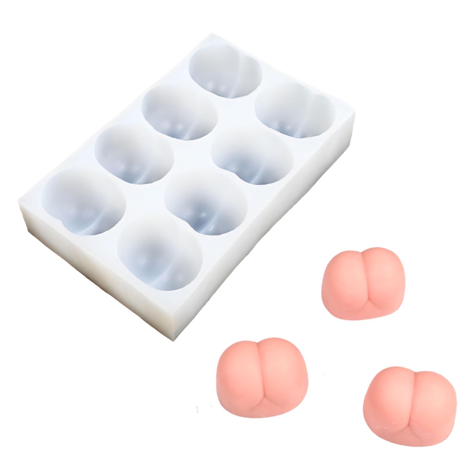 MALSSE Puddings Molds in Booty Design with Ergonomic Handle Dessert Molds for Comfortable Grip During Baking Process Cake Baking