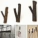 senover Vintage Real Wood Tree Branch Wall Hook Rustic Decorative Wood Adhesive Hooks 3M Coat Key Holder Bag Hat Hook Holder Wall Hooks for Home Decoration 3PCS (2cm)