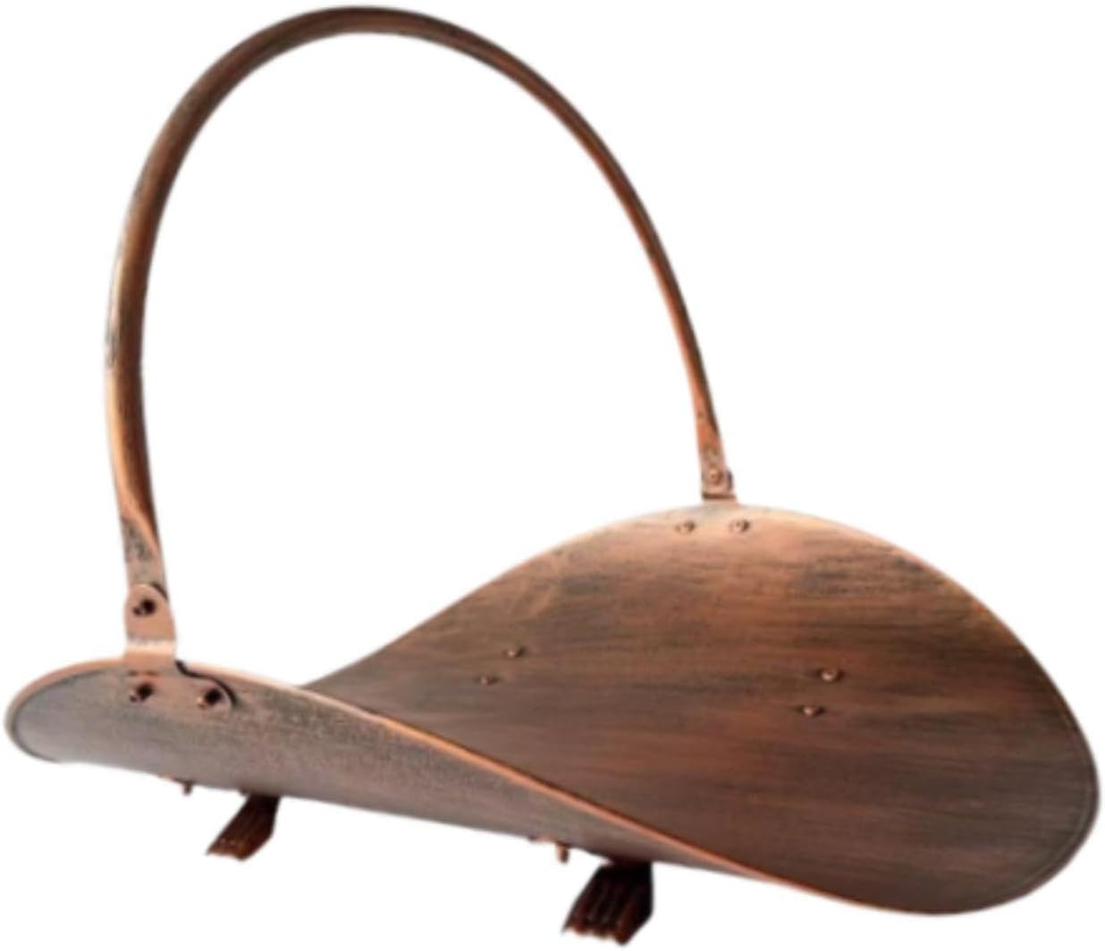 Fireplace Log Holder, Metal Wood Rack for Firewood, 19.3x15.4 Inch Antique Bronze Iron Firewood Basket