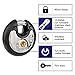 BRINKS - 80mm Commercial Stainless Steel Keyed Discus Padlock - Stainless Steel Body with Stainless Steel Shackle, Black