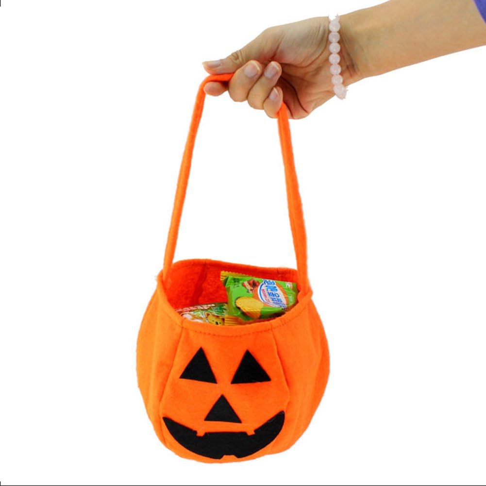Halloween Bags Pumpkin Candy Holders for Kids Child Play Trick or Treat Snack Basket Bag PTK13