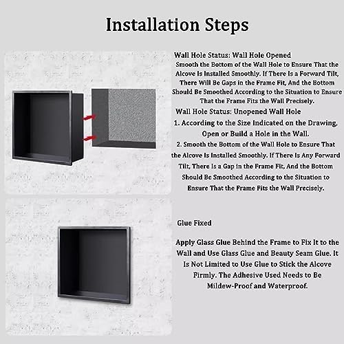 304 Stainless Steel Bathroom Niche with Hidden Trash Can, Built-in Toilet Roll Holder & Toilet Brush Storage Rack - Perfect for Bathroom, Bedroom & Office Organization