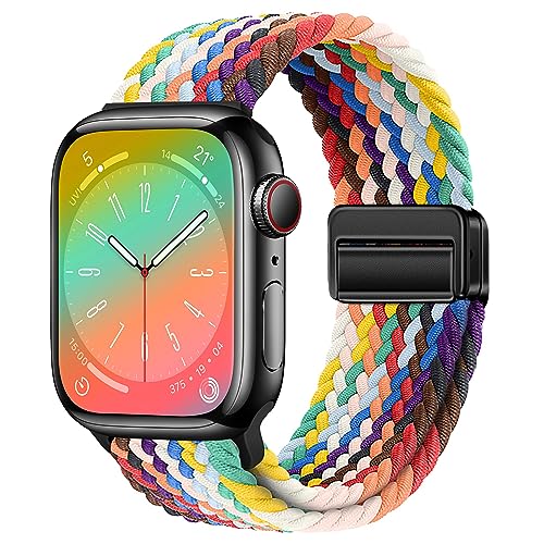 Nylon Sport Loop Watch Band Compatible with Apple Watch Bands for Women Men