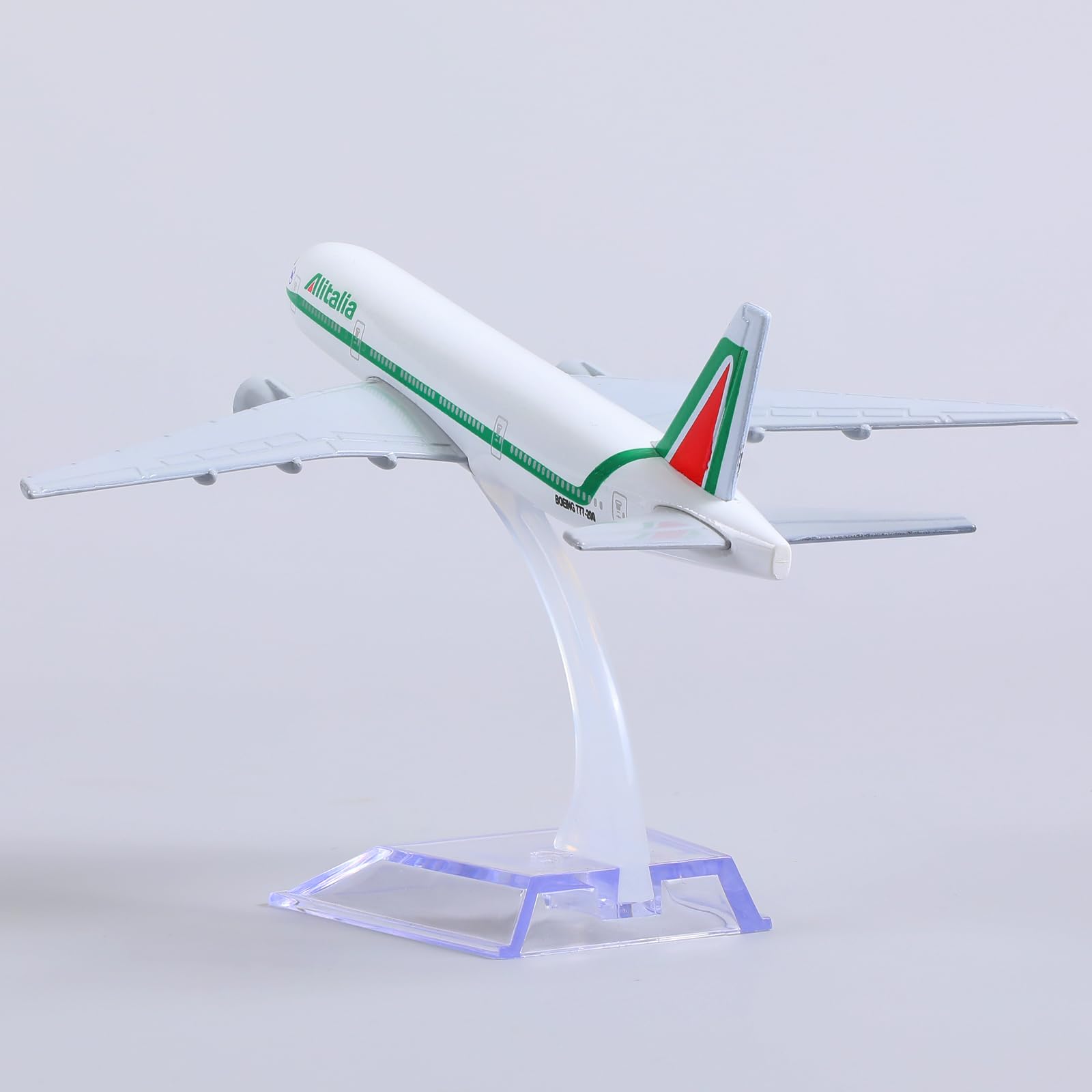 Boeing 777 Alitalia Italiana Airlines 1/400 Modello di aeroplano in metallo pressofuso con supporto Collezione di modelli di aeroplani per regalo per gli appassionati di aviazione