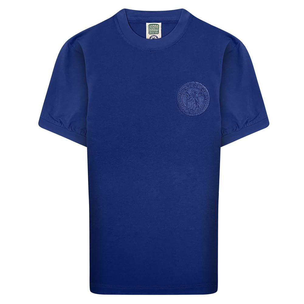 Score Draw Chelsea 1963 Out Retro Football Shirt Blue Medium Cotton