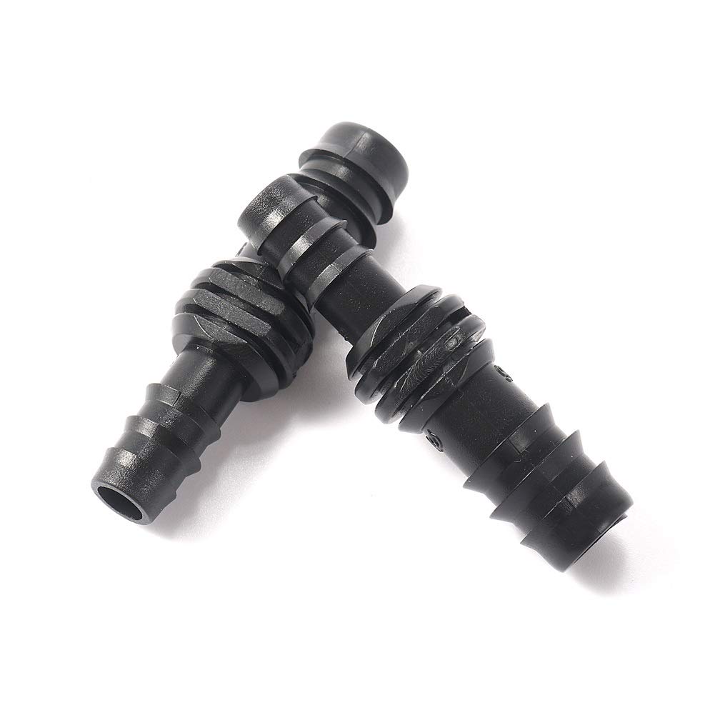 Kit de conectores conjuntos de manguera 200 PCS Plastics Barbed DN12 A DN16 Conectores reductores de tubos Jardín Irrigación de agua Manguera de agua PIE TUBO REPARACIÓN DE LOS JUNTAS DE ACOPLAMIENTO
