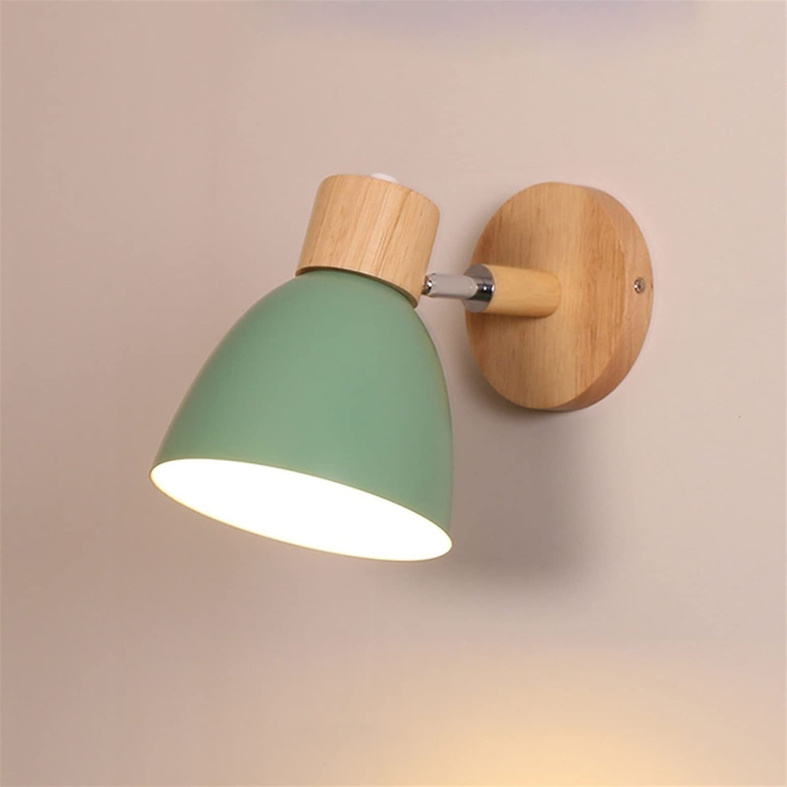 HYJAUSXB Wall Lamp Indoor Lighting Fixture Modern Wooden Wash Light丨 E27 Rotatable Bedside Reading Lamps丨Wall Mount Lights for Bedroom Living Room Creative Simple Nordic Sconce Fixtures (Wooden)