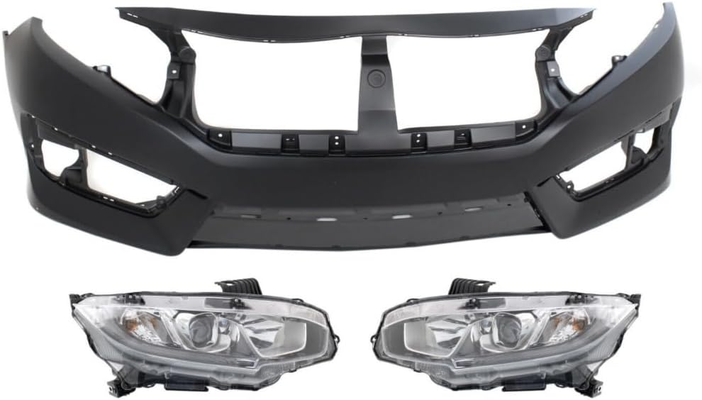 Auto Body Repair for Honda for Civic 2016-2018 Set of 3 with Bulbs Left and Right Left or Right 901-10978 HO2502173