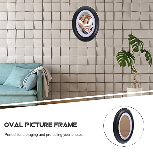Rosenice 03N4945FLVB15WB 7 Inch Picture Frame Oval Wood Wall Photo Frame Hanging Decoration thumb #1