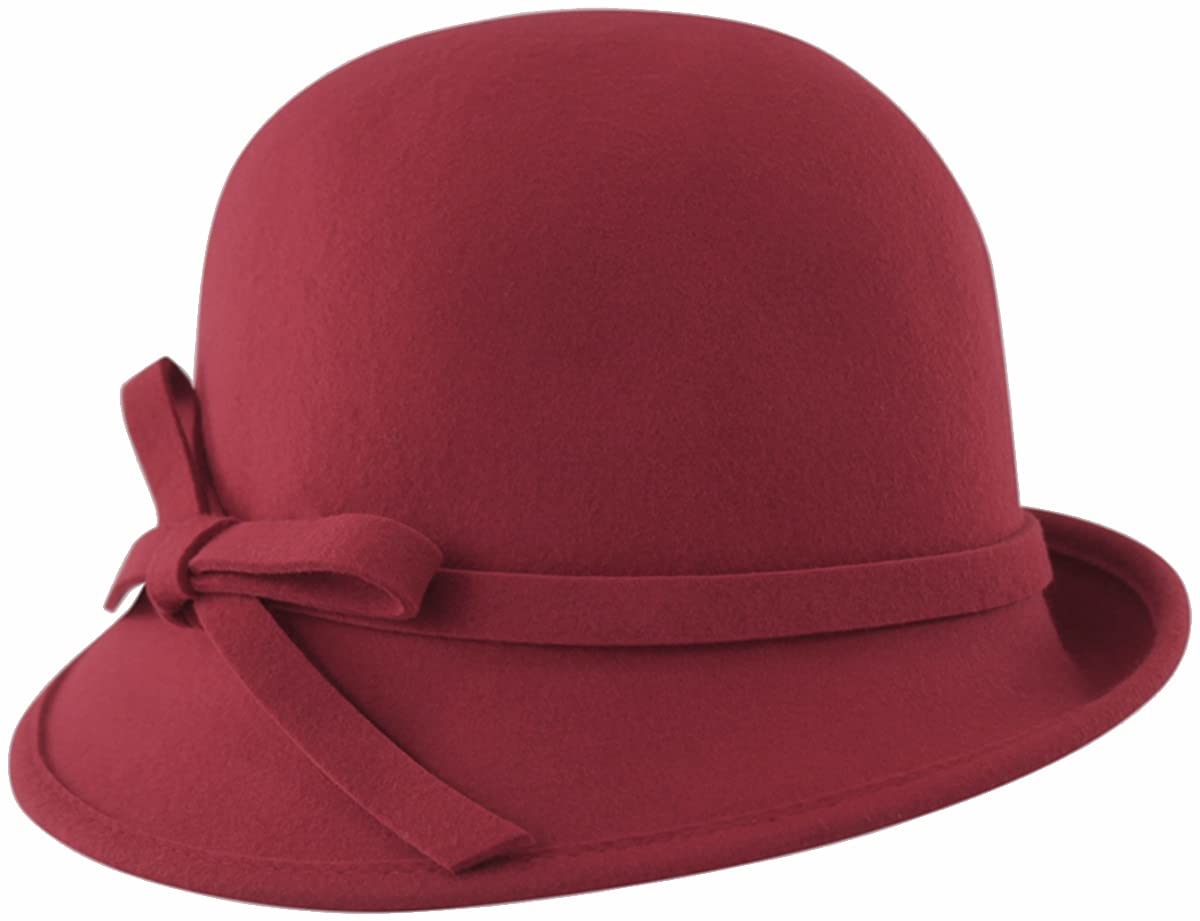 Failsworth Millinery Wool Felt Cloche - Rose, Medium (57cm)