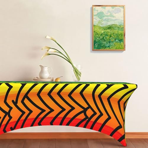 Nappe extensible en élasthanne de 1,8 m arc-en-ciel pour buffet