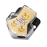 Jex Electronics 2-Way Car Audio Solar Amp Power/Ground Cable Splitter Distribution Block 1ga 4ga