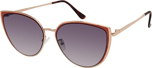 Vince Camuto Gafas de sol Vc1083 Vintage Metal 100% protección UV ojo de gato, regalos de lujo para ella, 2.244 in