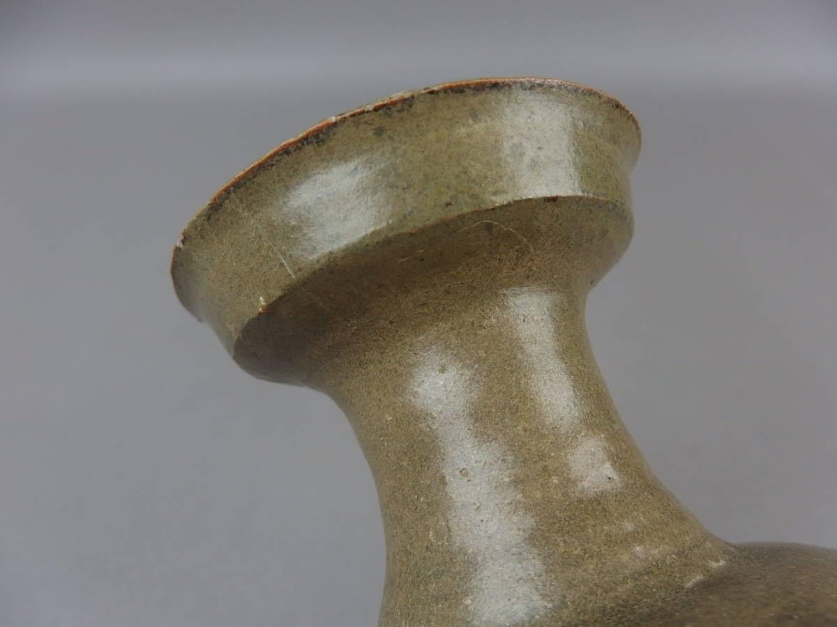 Amazon.co.jp: 【骨董茶道具】李朝高麗青磁盤口瓶dr043sl徳利花道華道