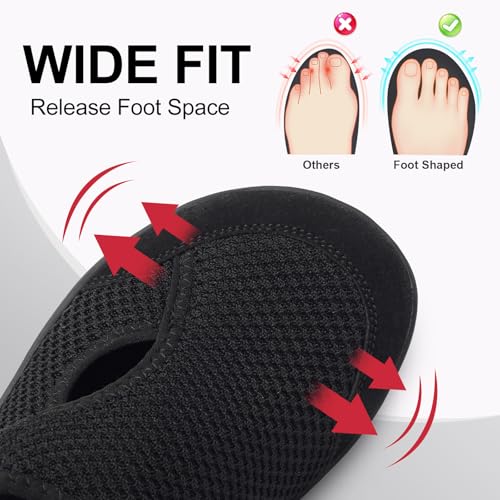 Image of LeIsfIt Wide Toe Box Diabetic Shoes for Women Zero Drop Barefoot Sneakers Breathable Adjustable for Edema Swollen Feet & Seniors