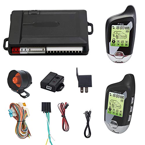 CarBest Vehicle Security Paging Car Alarm 2 Way LCD Sensor Remote Engine Start System Kit Automatic | Car Burglar Alarm System - Thumbnail 2