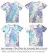 YITAN Women Cute Graphic Tie Dye Tees Casual T-Shirts Blue Purple Red Small
