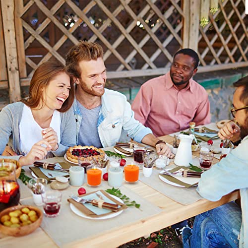 4 packs unscented orange votive candles in glass 2 inch natural soy wax scentless fall harvest autumn candles for halloween thanksgiving wedding party home holiday relaxation 12-15 hour burning time