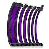 Antec Mod Sleeved Power Supply Cable Extension Kit ATX/EPS 8-pin PCI-E/6-pin w/Combs Purple UV