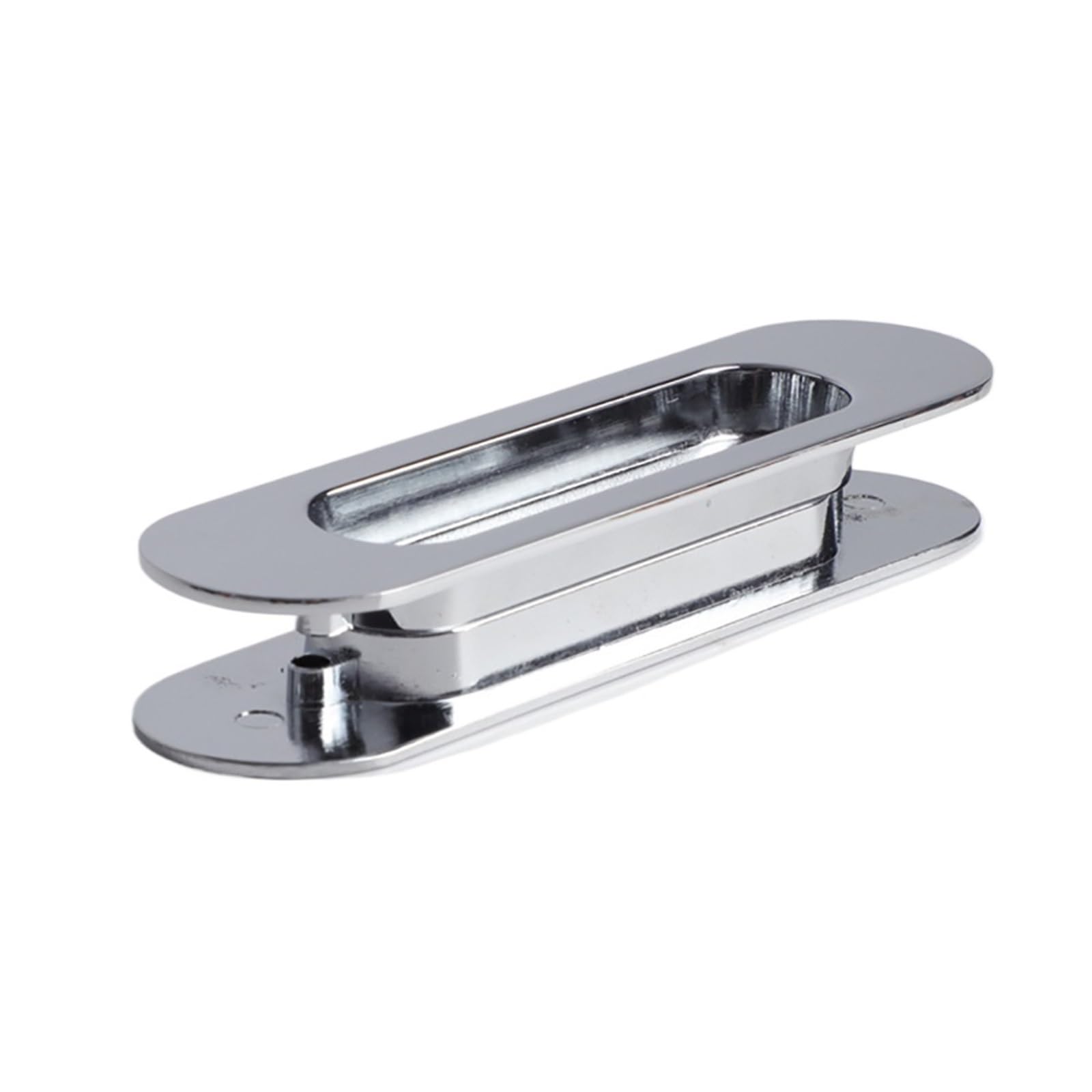 Lgoijhdvz Bright Chrome Sliding Door Handle, Embedded Concealed Knobs Stainless Steel Cabinet Drawer Hidden Buckle Kitchen Pull(Bright Chrome)