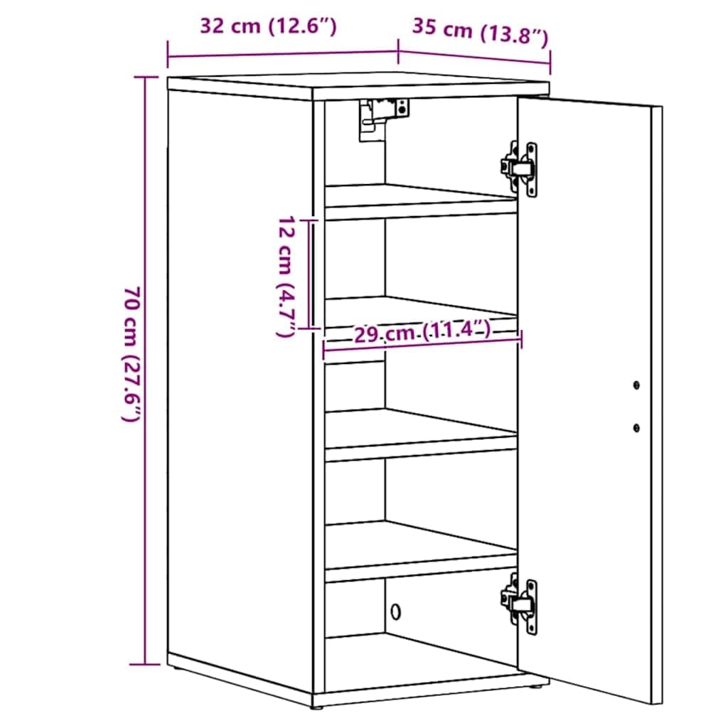 Scarpiera in legno effetto rovere, 2 pezzi, 32 x 35 x 70 cm, con 5 scomparti, salvaspazio, per corridoio, corridoio, sistema di organizzazione e scarpiera