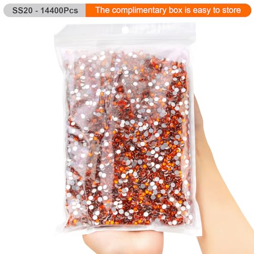 Image of Flatback Rhinestones Bulk, 14400PCS Hyacinth Rhinestones for Clothes DIY Decoration Crafts, Hyacinth, SS20, 4.6-4.8mm