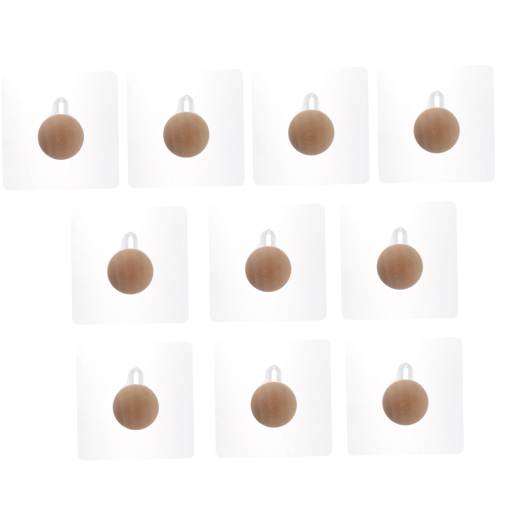 NUOBESTY 3 Series Sin Gancho Pegajoso Ganchos Autoadhesivos No Hay Ganchos Traza Ganchos Para Sombreros Ganchos Para Colgar Abrigos Ganchos Adhesivos Madera Maciza 10 Piezas X 3