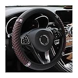 Bling Leather Steering Wheel Cover, Colorful Rhinestones Elastic Steering Wheel Protector, PU Soft...