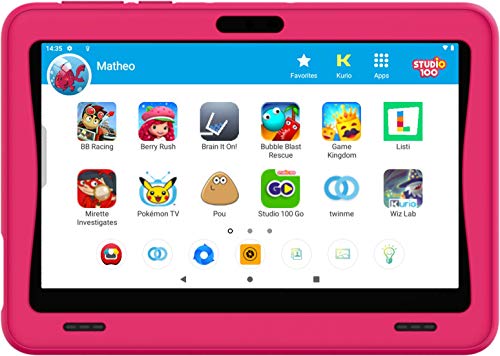 Kurio Tab Ultra Studio 100 - Kindertablet Roze - Spatwaterproof - Beschermende Bumper - 7 Inch Scherm