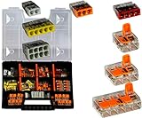 variobox tupperware Steckklemmen 2273 WAGO Sortimentbox NR 3 Variobox Wagoklemmen Box Hebelklemmen 2273-202-208  221-412  221-413  221-415  140 Stück incl. Sortimentbox