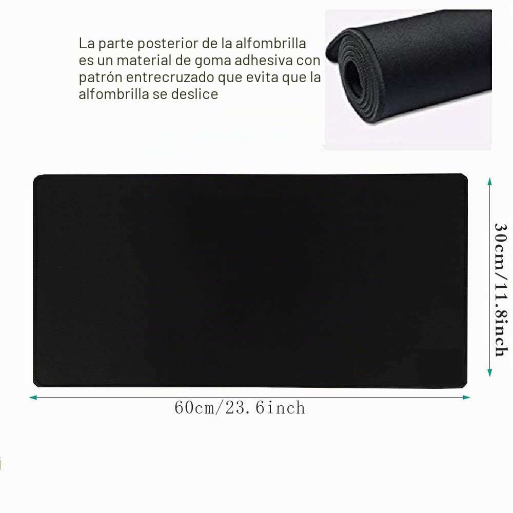 XXL tamaño Grande Alfombrilla para ratón y Ordenador Juegos Alfombrilla de ratón Almohadilla de DEST (60x30 Black001)