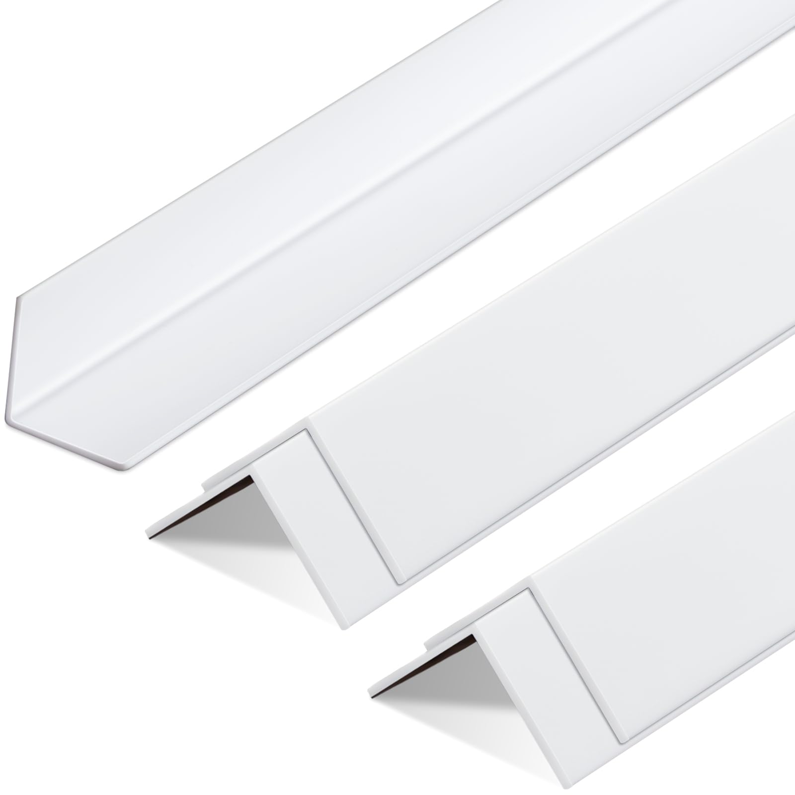 Sasylvia 5 Pcs Wall Corner Guard, 1-1/8 X 48 Inches, White, Vinyl