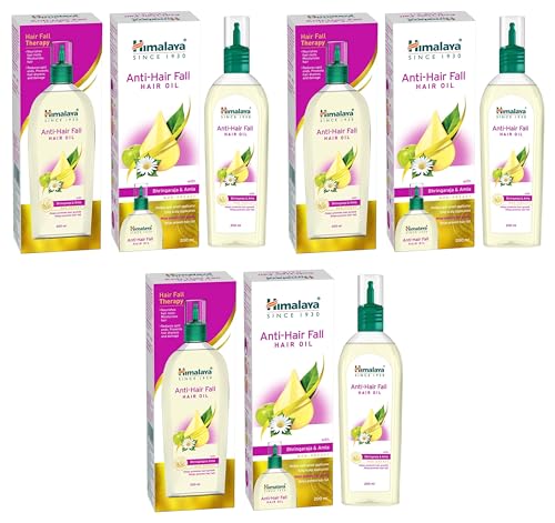 Himalaya Anti-Hair Fall Hair Oil | Non Sticky Hair Oil | Promotes Hair Growth | Prevents Hair Fall | Made with Bhringraja & Amla | For Women & Men | 200ml (Pack of 3)