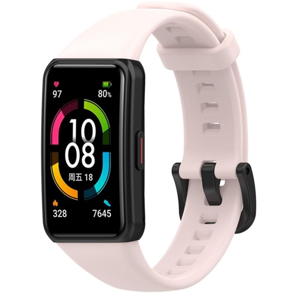Watch Strap for Huawei Band 6/Band 6 Pro/Band 6 NFC, Silicone Sport Replacement Bracelet Band for Honor Band 6